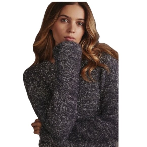 Anthropologie Oversized Slouchy Indie Grunge Stretchy Whimsigoth Metallic XS - Picture 3 of 12